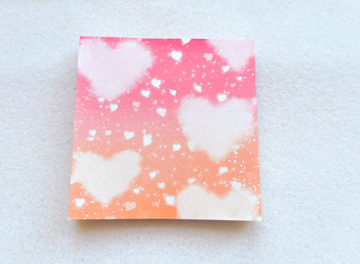Hearts in love 3x3 Notepad