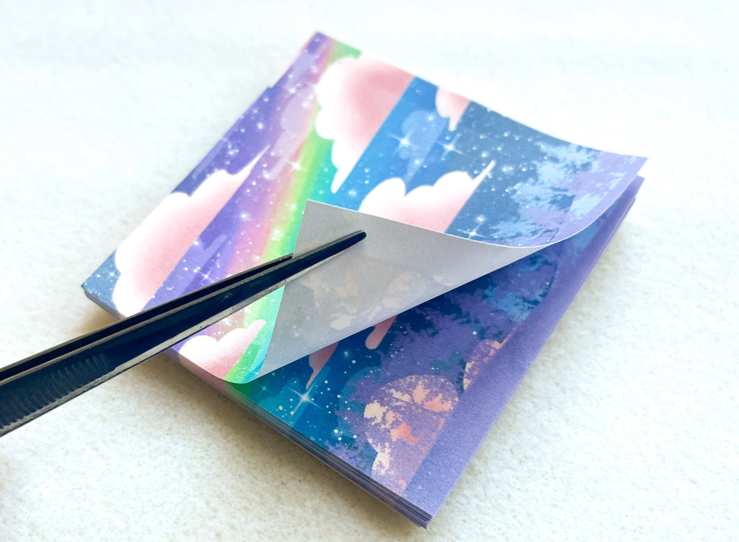 Starry Rainbow Nights 4x6 Notepad