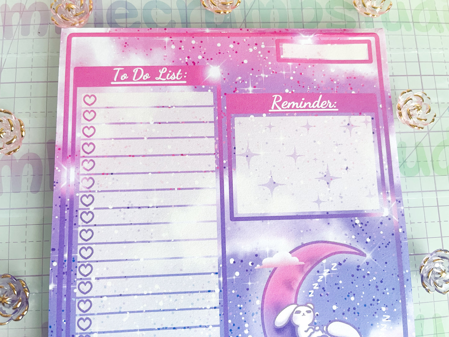 Cozy crescent moon Daily to do list