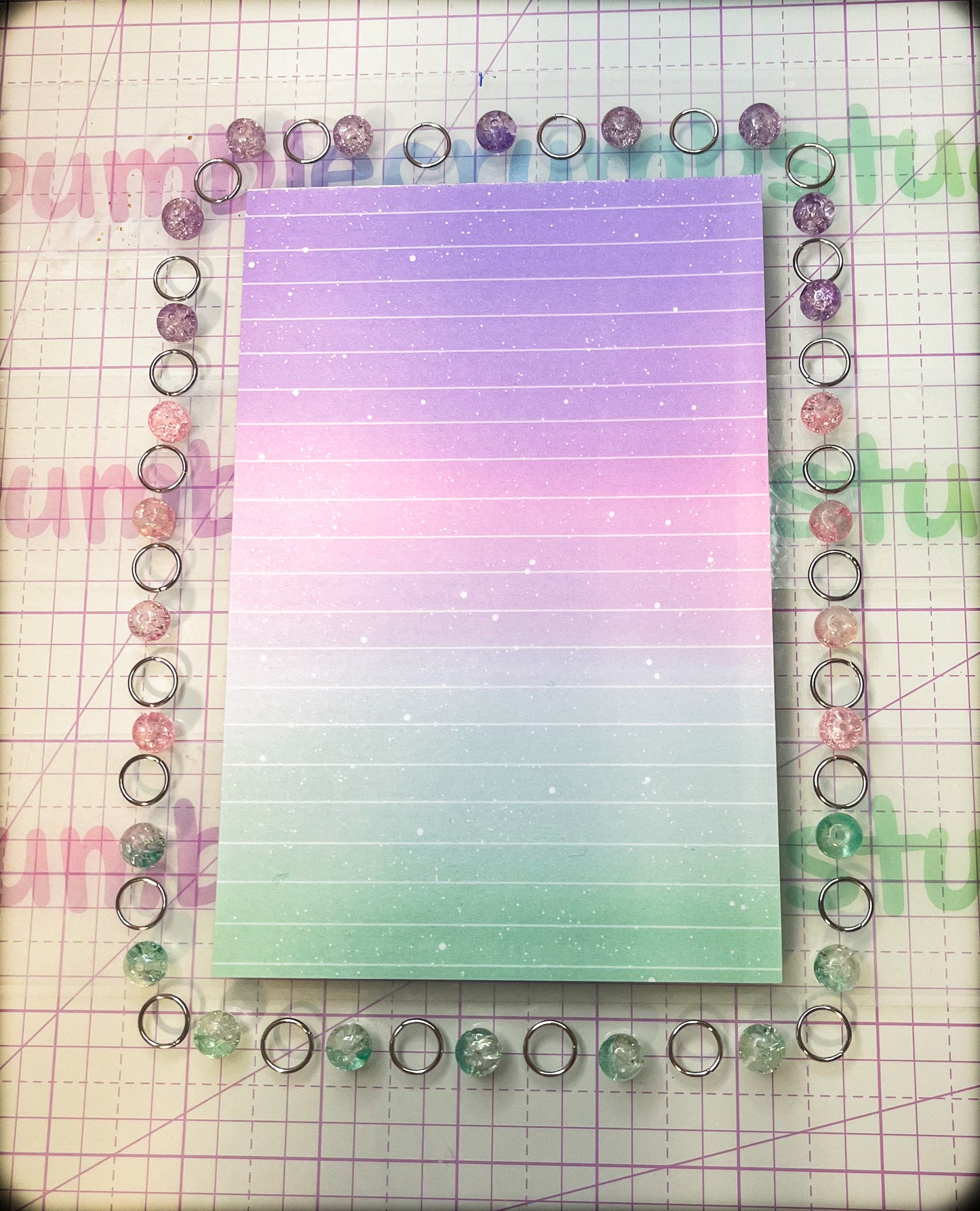 Rainbow 4x6 Notepads, Dreamy Office Supplies for Work, Sky Space Memo Pad Stationery Gift, Cute Notes Organizer,