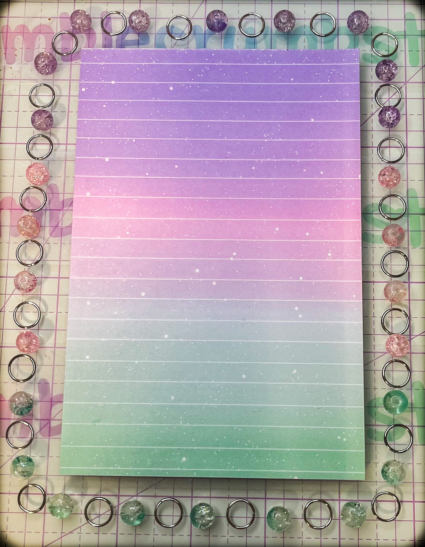Rainbow 4x6 Notepads, Dreamy Office Supplies for Work, Sky Space Memo Pad Stationery Gift, Cute Notes Organizer,