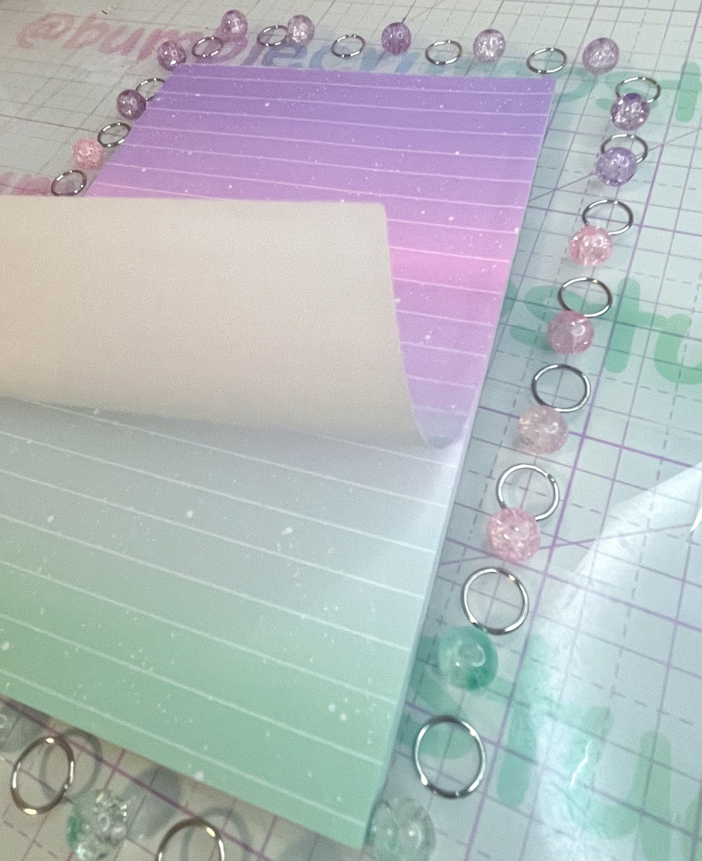 Rainbow 4x6 Notepads, Dreamy Office Supplies for Work, Sky Space Memo Pad Stationery Gift, Cute Notes Organizer,